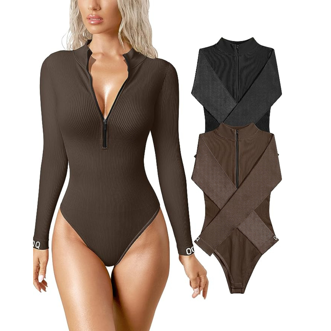 StrapBra™-Snatched Zip-Up Bodysuit