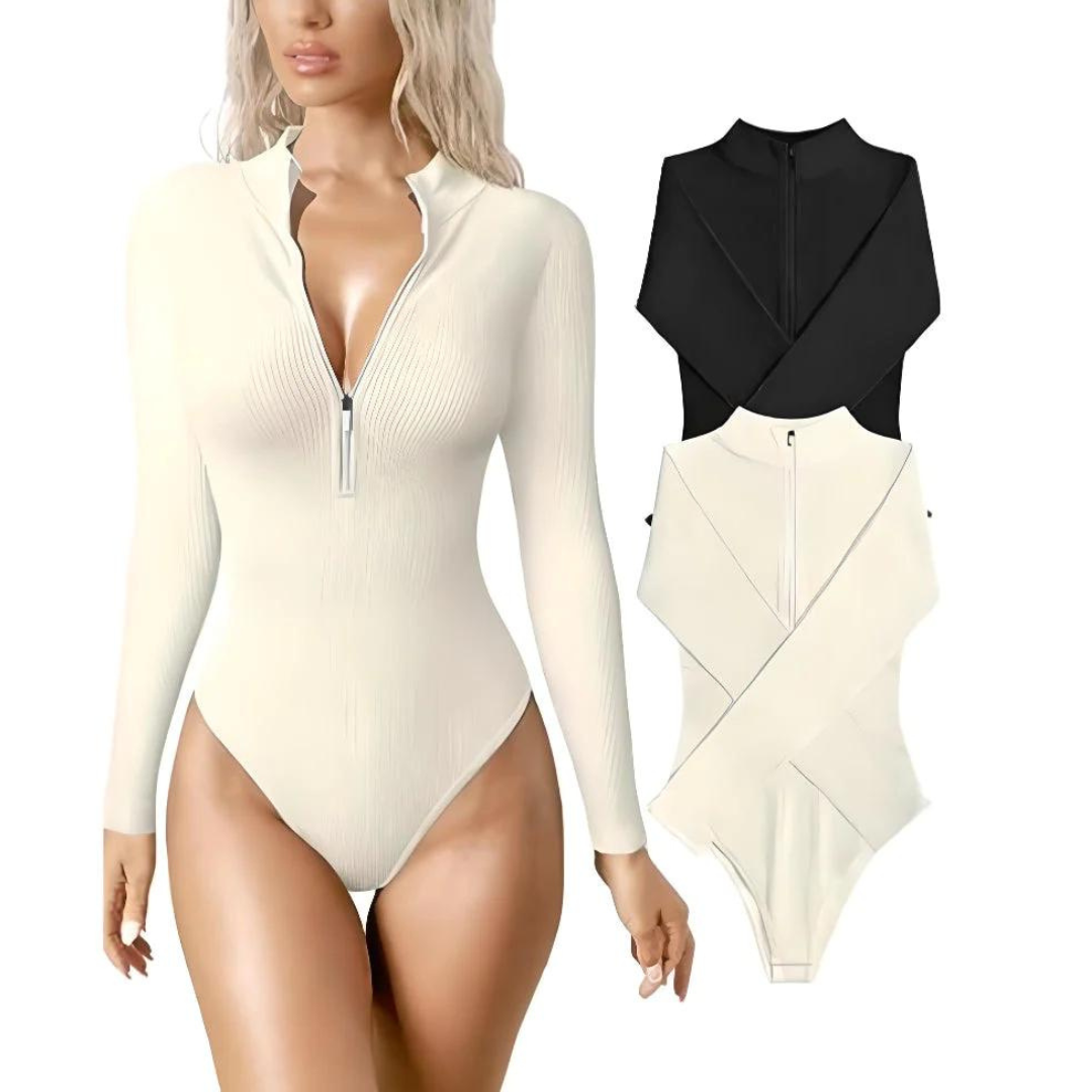 StrapBra™-Snatched Zip-Up Bodysuit