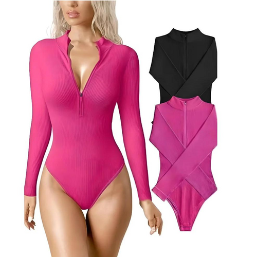 StrapBra™-Snatched Zip-Up Bodysuit